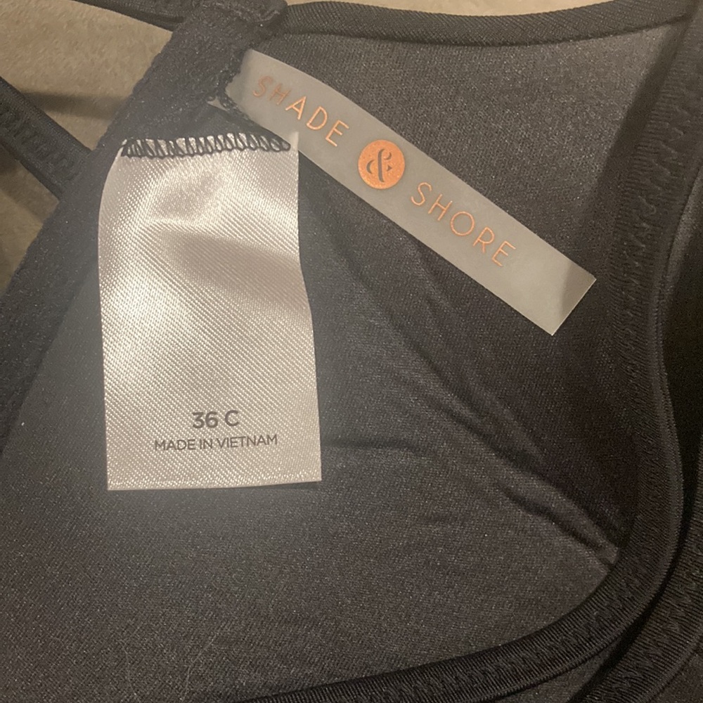 Shade & Shore black padded swim top 36c - Picture 2 of 2